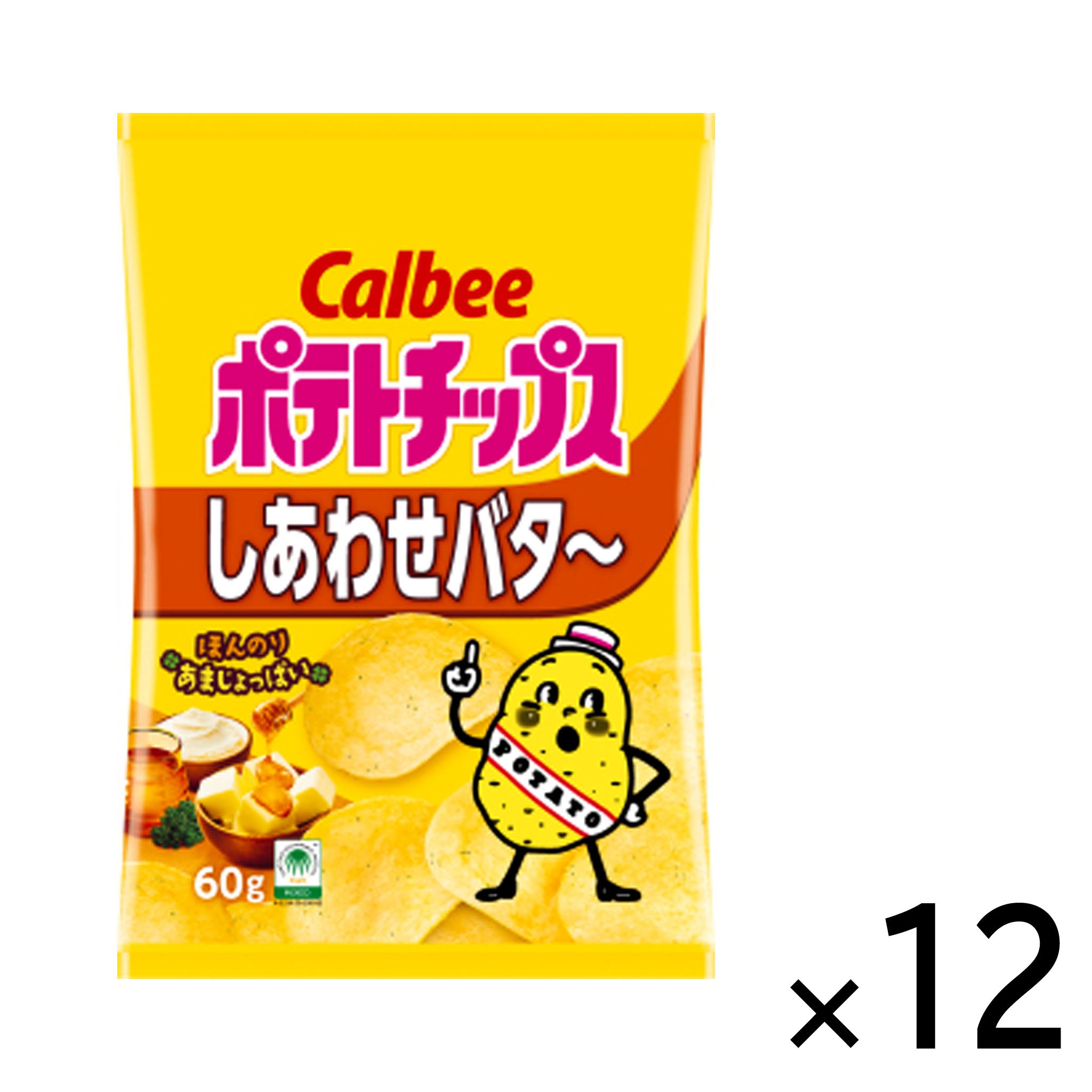 Calbee Potato Chips Happy Butter【12 Set】